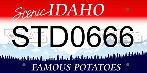 STD0666 Idaho License Plate