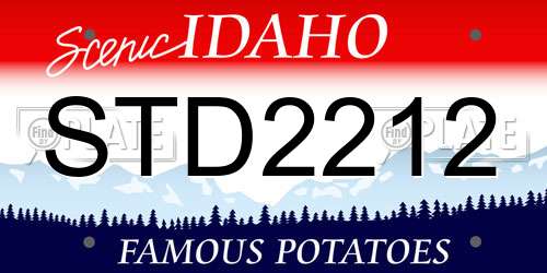 STD2212 Idaho License Plate