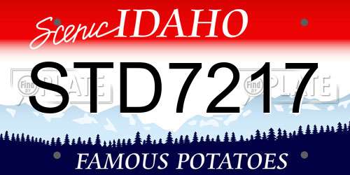 STD7217 Idaho License Plate