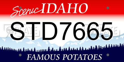 STD7665 Idaho License Plate