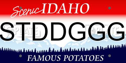 STDDGGG Idaho License Plate