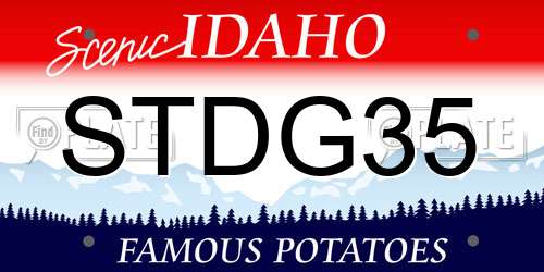 STDG35 Idaho License Plate