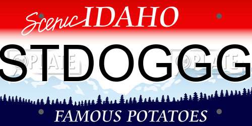 STDOGGG Idaho License Plate