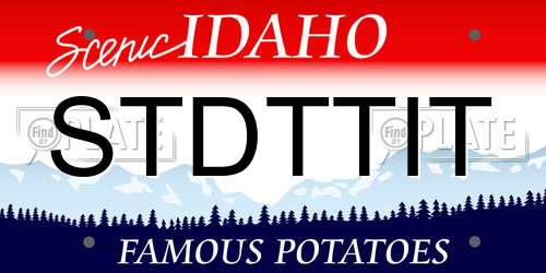 STDTTIT Idaho License Plate