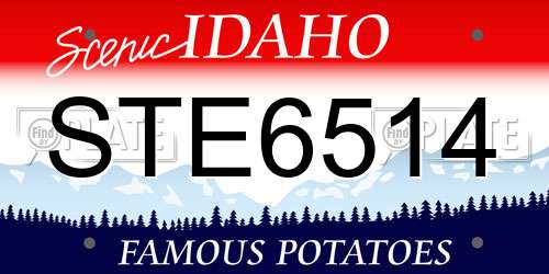 STE6514 Idaho License Plate
