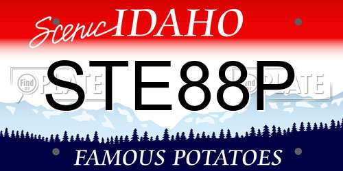 STE88P Idaho License Plate