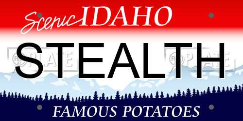 STEALTH Idaho License Plate