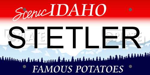 STETLER Idaho License Plate