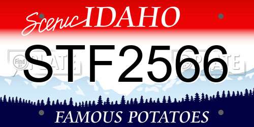 STF2566 Idaho License Plate