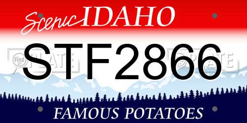 STF2866 Idaho License Plate
