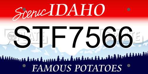 STF7566 Idaho License Plate
