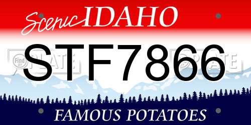 STF7866 Idaho License Plate