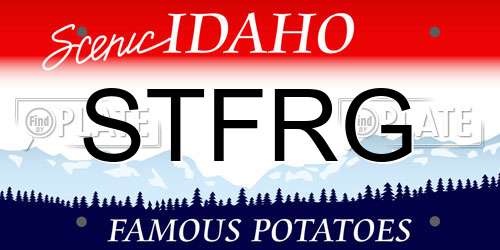 STFRG Idaho License Plate