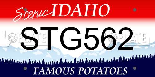 STG562 Idaho License Plate