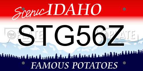 STG56Z Idaho License Plate