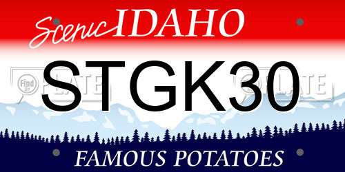 STGK30 Idaho License Plate