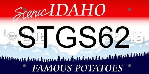 STGS62 Idaho License Plate