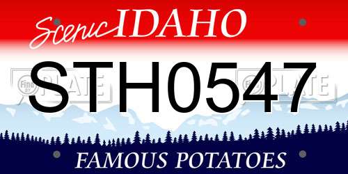 STH0547 Idaho License Plate
