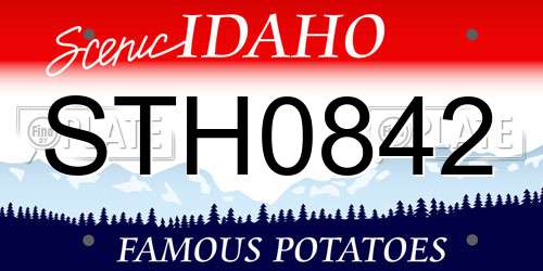 STH0842 Idaho License Plate
