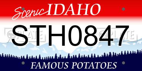 STH0847 Idaho License Plate