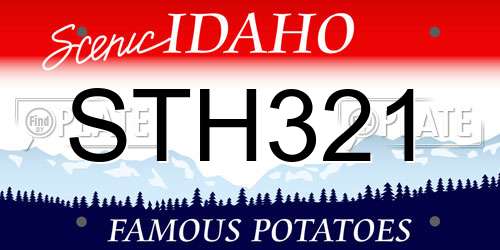 STH321 Idaho License Plate