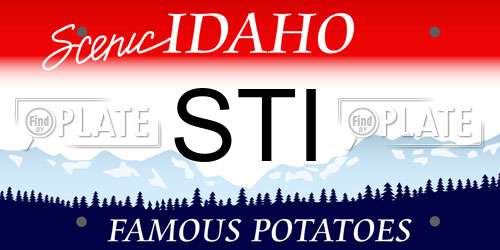 STI Idaho License Plate