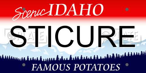STICURE Idaho License Plate
