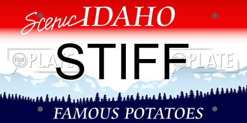 STIFF Idaho License Plate