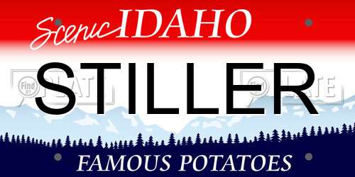 STILLER Idaho License Plate