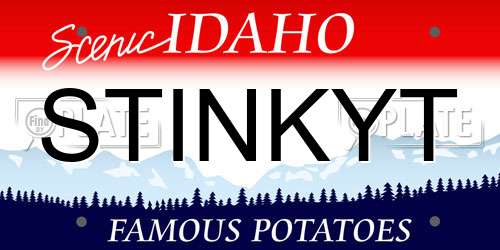 STINKYT Idaho License Plate