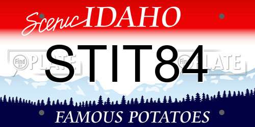 STIT84 Idaho License Plate