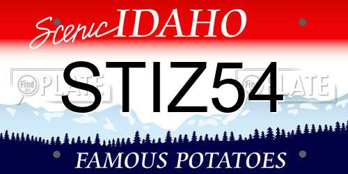 STIZ54 Idaho License Plate