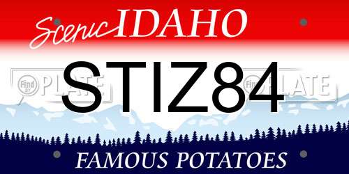STIZ84 Idaho License Plate