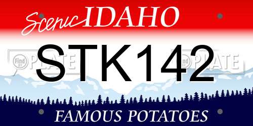 STK142 Idaho License Plate
