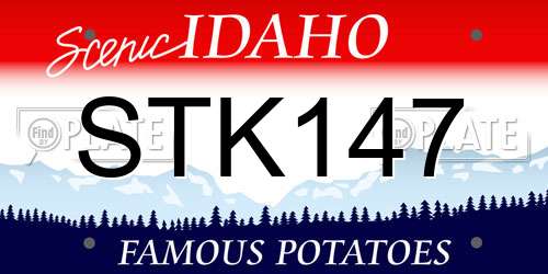 STK147 Idaho License Plate