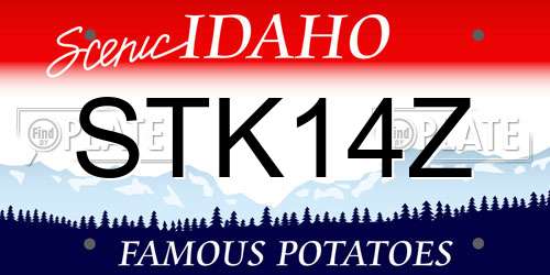 STK14Z Idaho License Plate