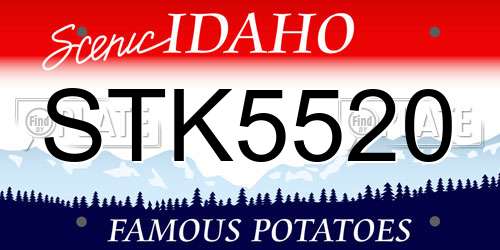 STK5520 Idaho License Plate