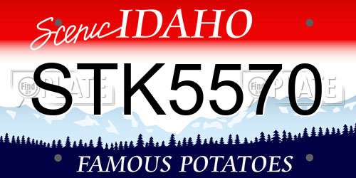 STK5570 Idaho License Plate