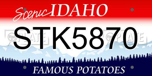 STK5870 Idaho License Plate