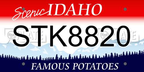 STK8820 Idaho License Plate