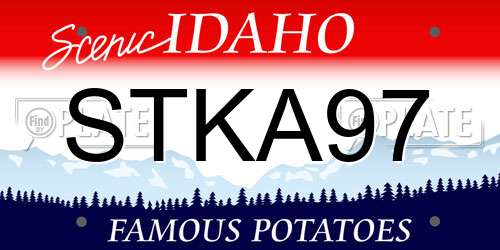 STKA97 Idaho License Plate