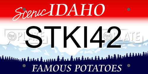 STKI42 Idaho License Plate