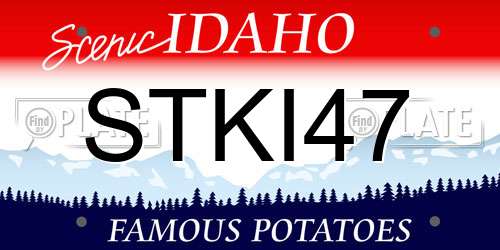 STKI47 Idaho License Plate