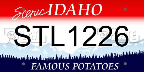 STL1226 Idaho License Plate
