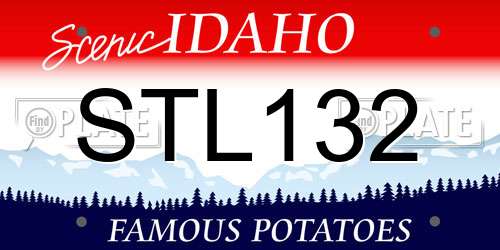 STL132 Idaho License Plate