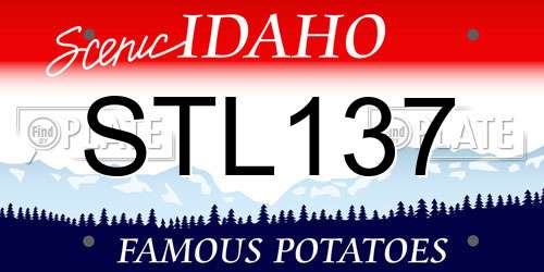 STL137 Idaho License Plate