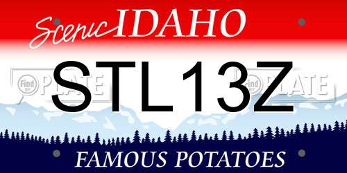 STL13Z Idaho License Plate
