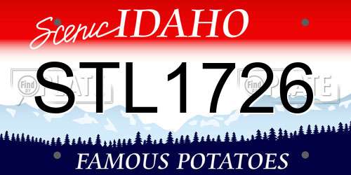 STL1726 Idaho License Plate