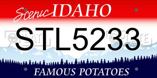 STL5233 Idaho License Plate