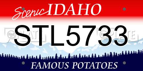 STL5733 Idaho License Plate